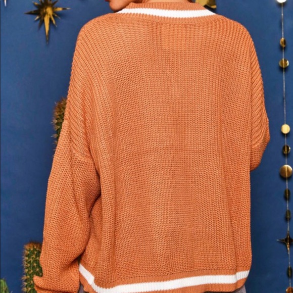 Rust Vneck Sweater - Picture 2 of 13